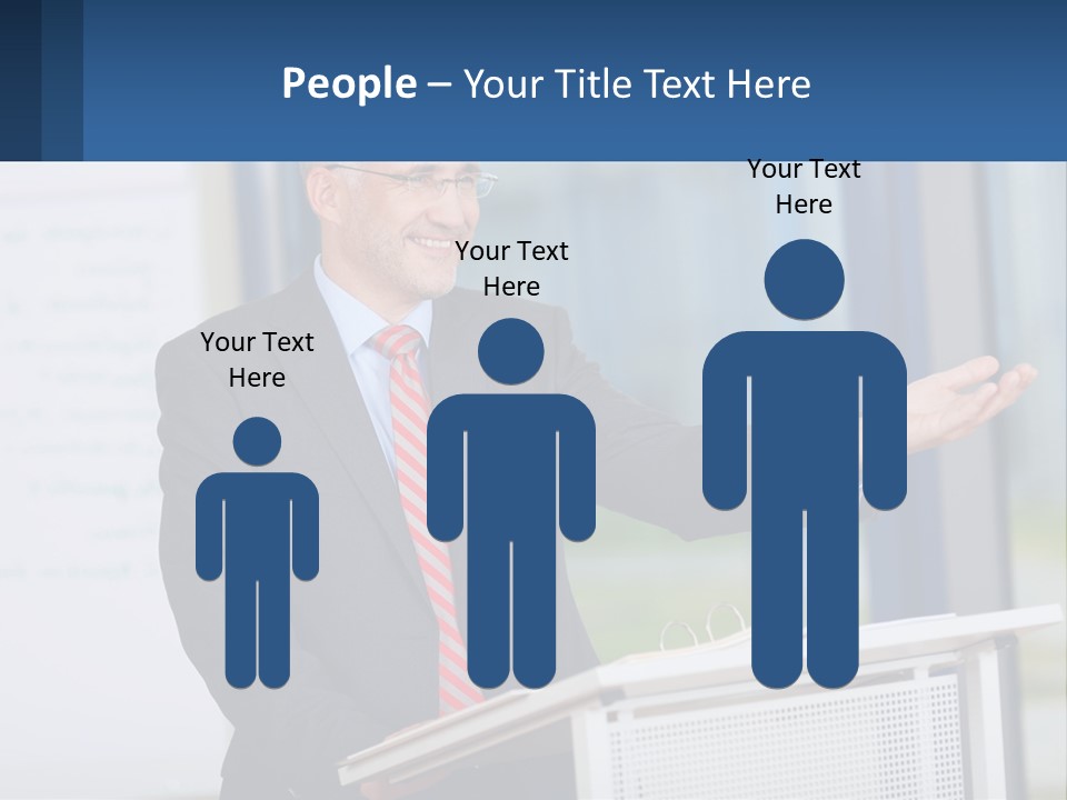 Man Reading A Report PowerPoint Template