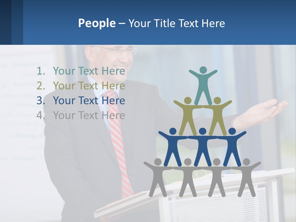 Man Reading A Report PowerPoint Template