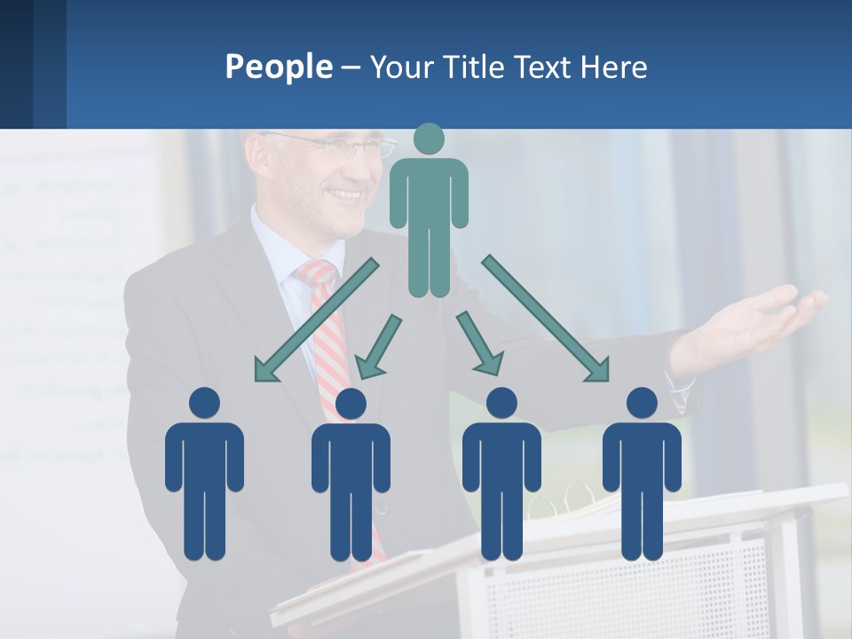 Man Reading A Report PowerPoint Template
