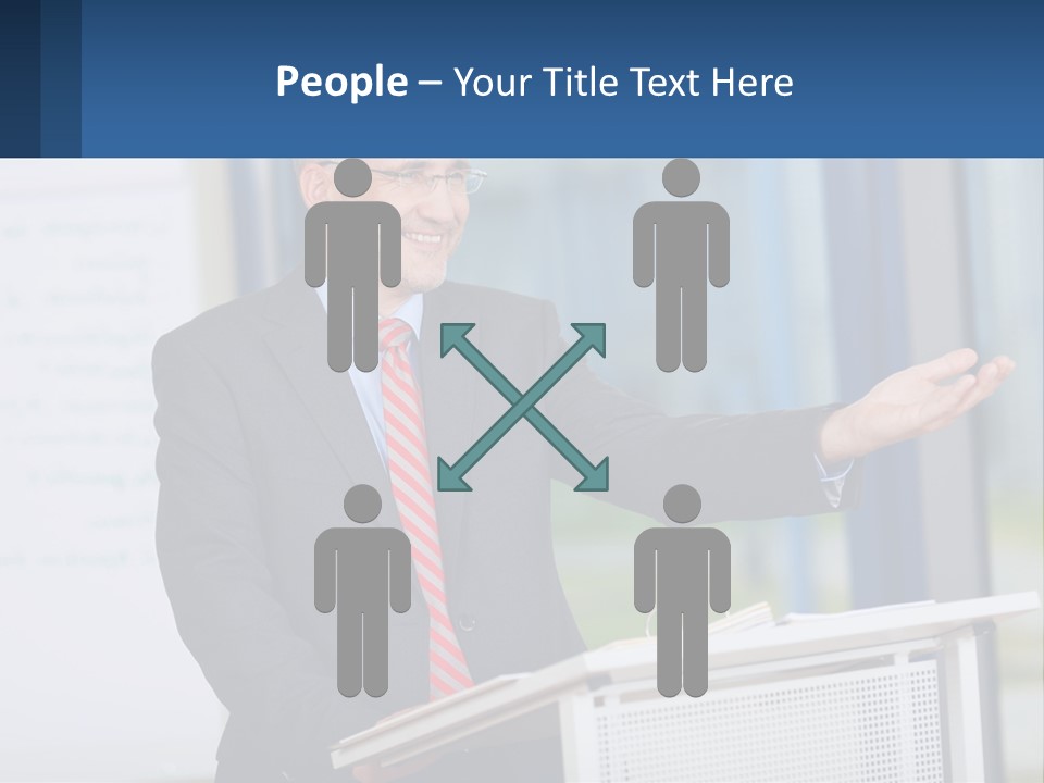 Man Reading A Report PowerPoint Template