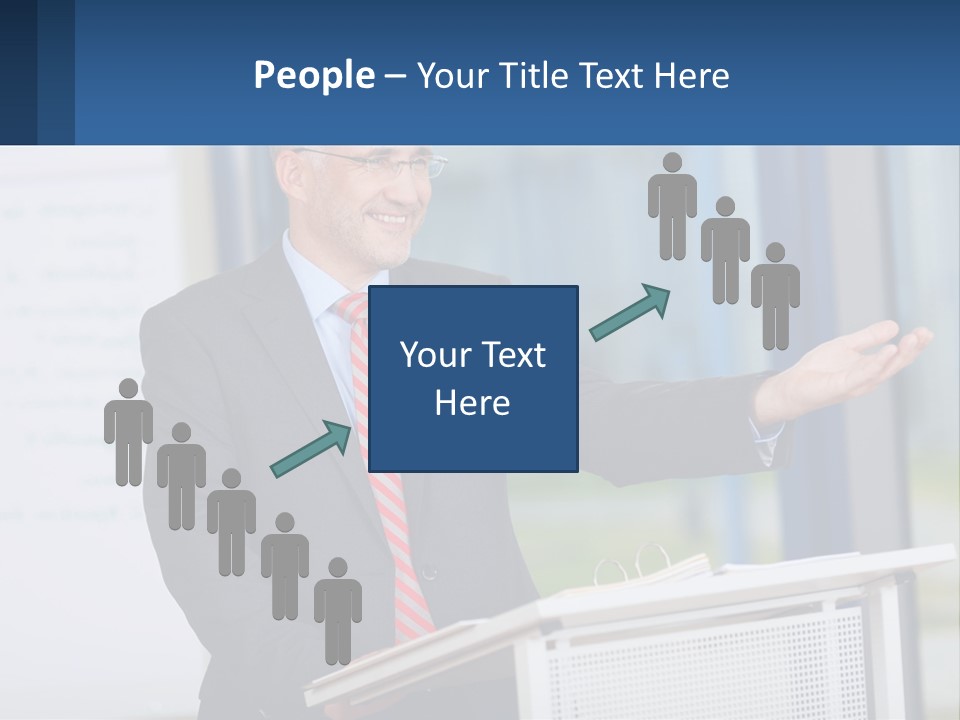 Man Reading A Report PowerPoint Template