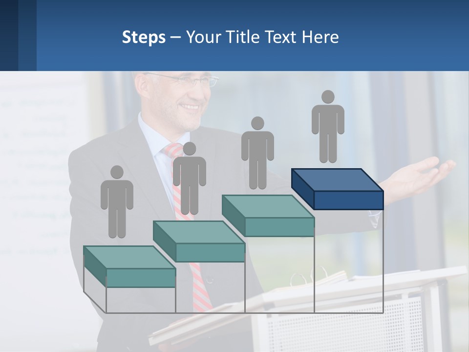 Man Reading A Report PowerPoint Template