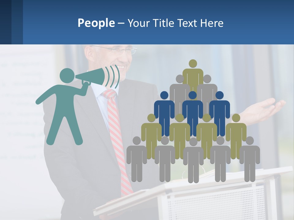 Man Reading A Report PowerPoint Template