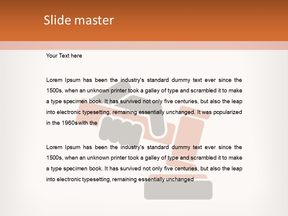 Judicial Gavel PowerPoint Template