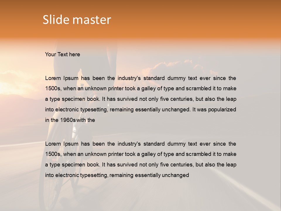 Athlete Cycling PowerPoint Template