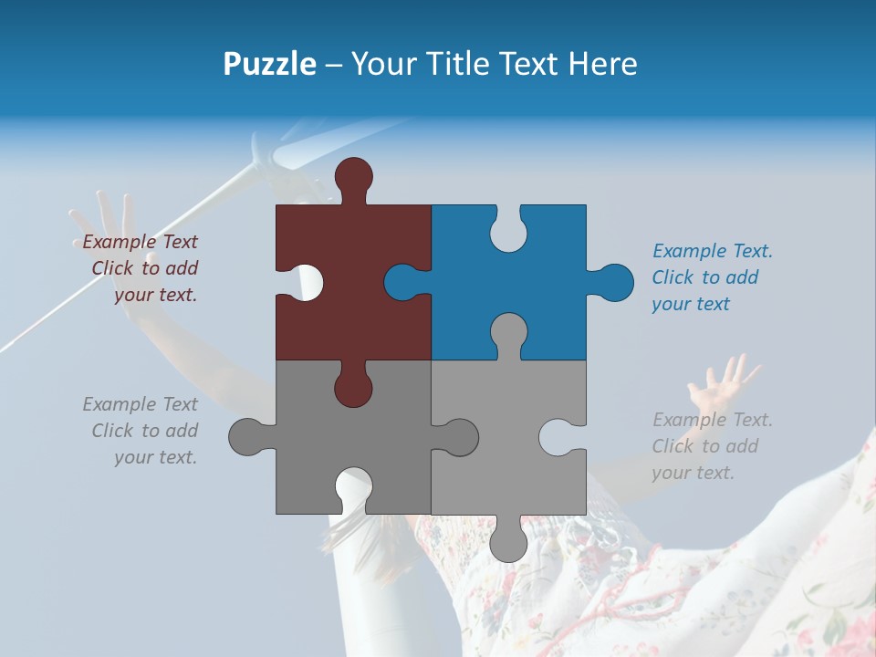 Child Near The Windmill PowerPoint Template