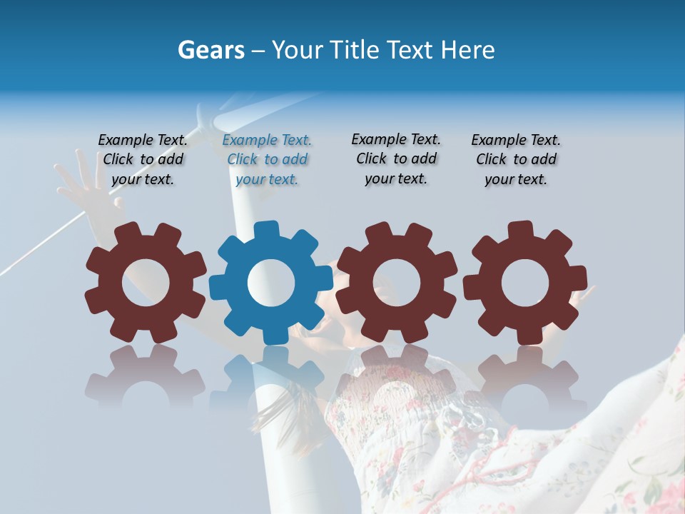 Child Near The Windmill PowerPoint Template