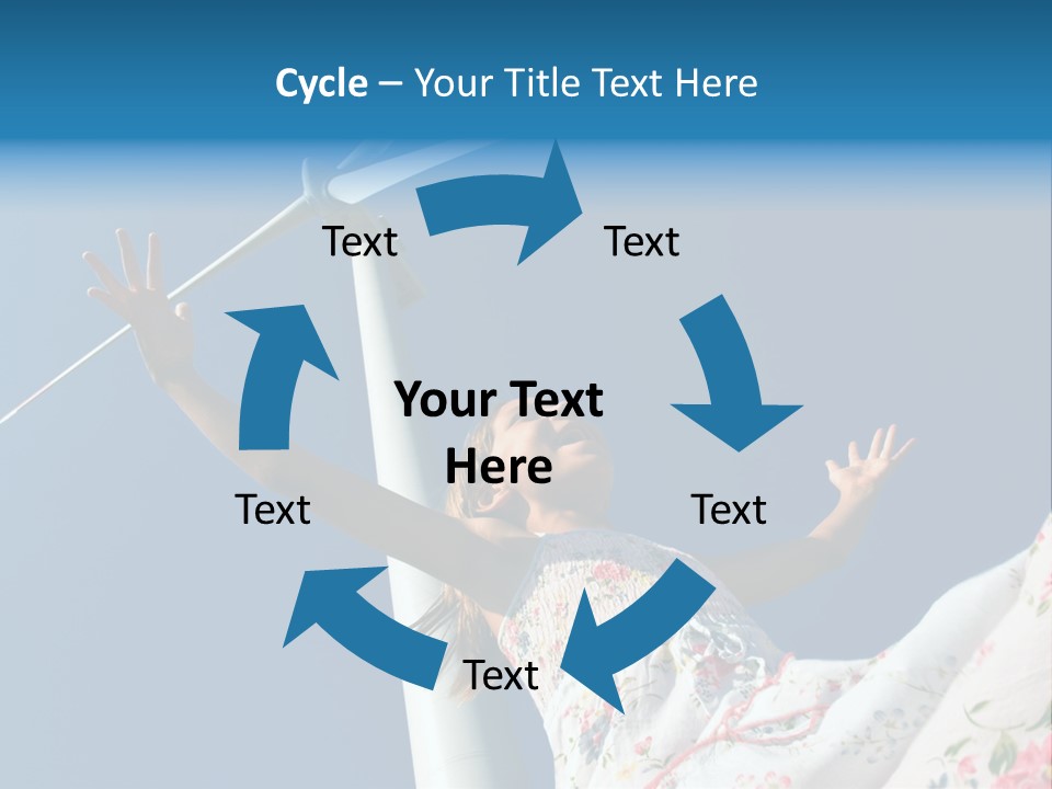 Child Near The Windmill PowerPoint Template