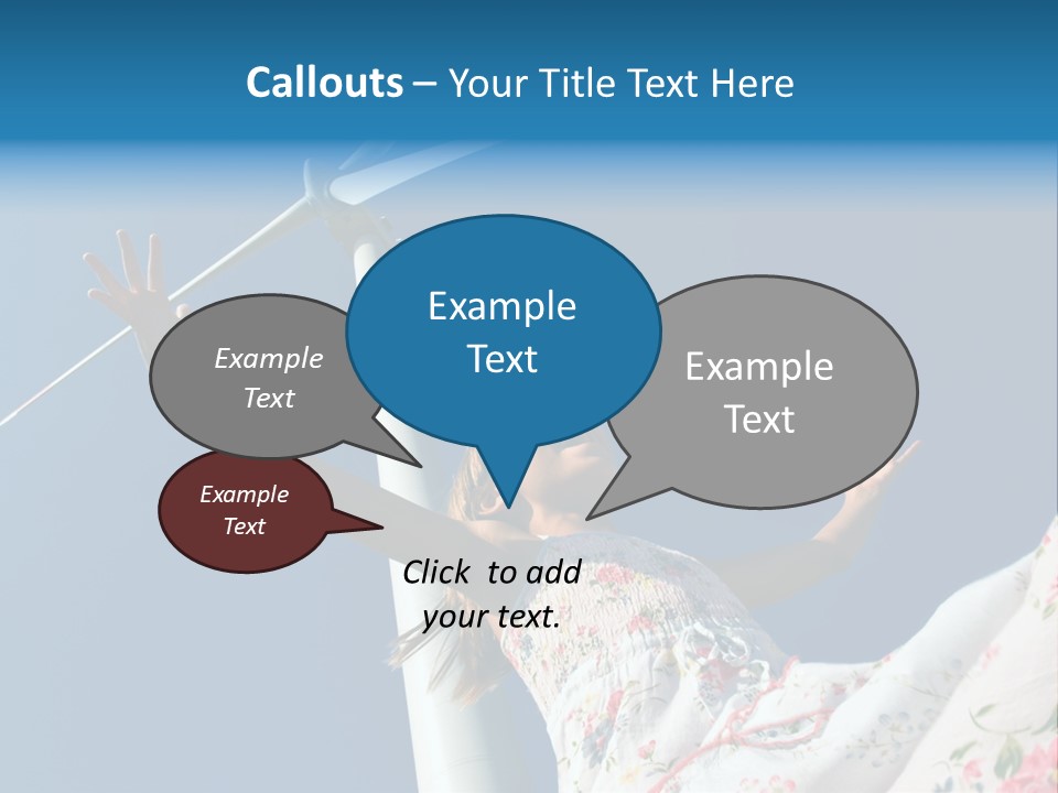 Child Near The Windmill PowerPoint Template