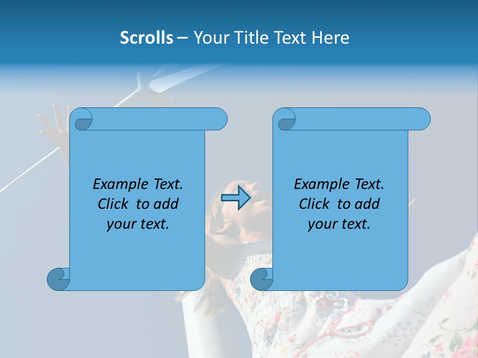 Child Near The Windmill PowerPoint Template