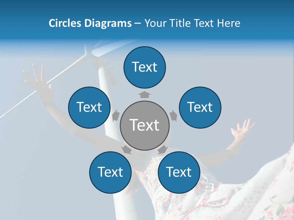 Child Near The Windmill PowerPoint Template