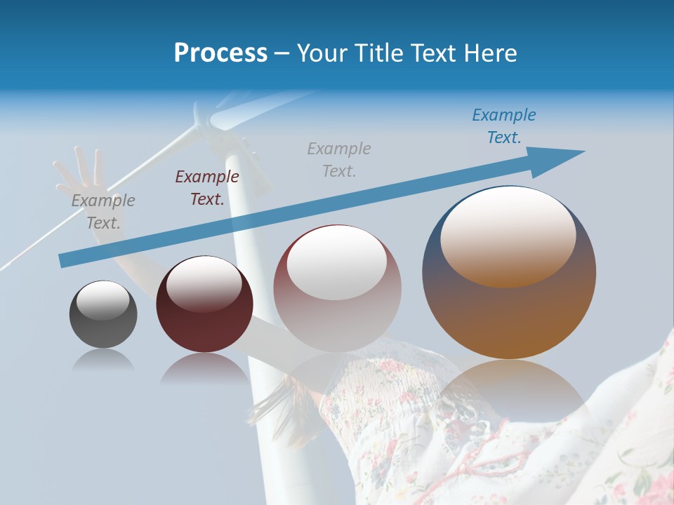 Child Near The Windmill PowerPoint Template