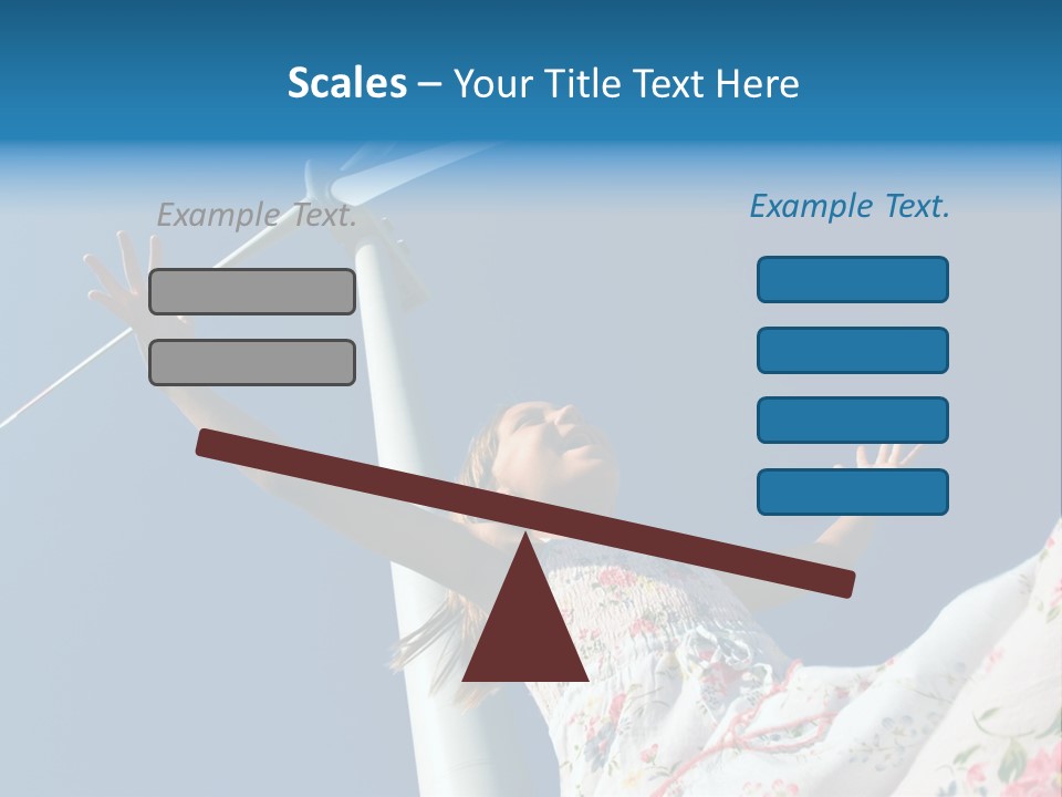 Child Near The Windmill PowerPoint Template