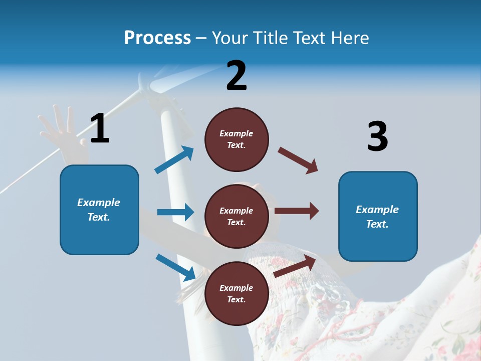 Child Near The Windmill PowerPoint Template