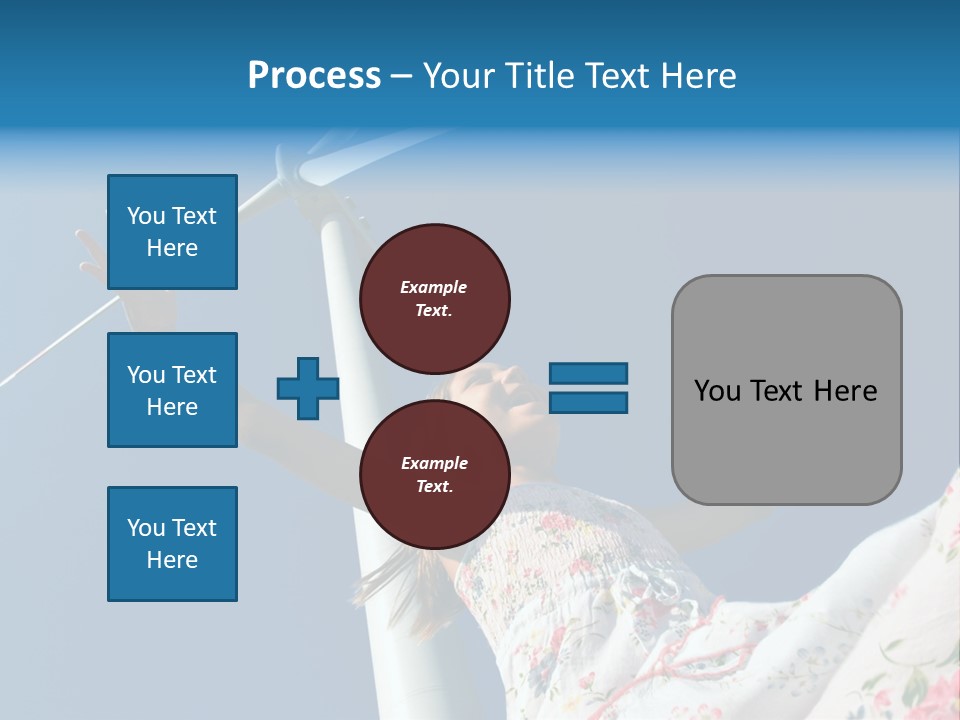 Child Near The Windmill PowerPoint Template