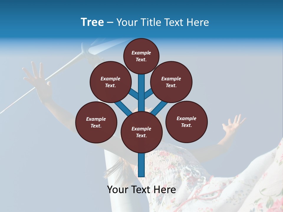 Child Near The Windmill PowerPoint Template