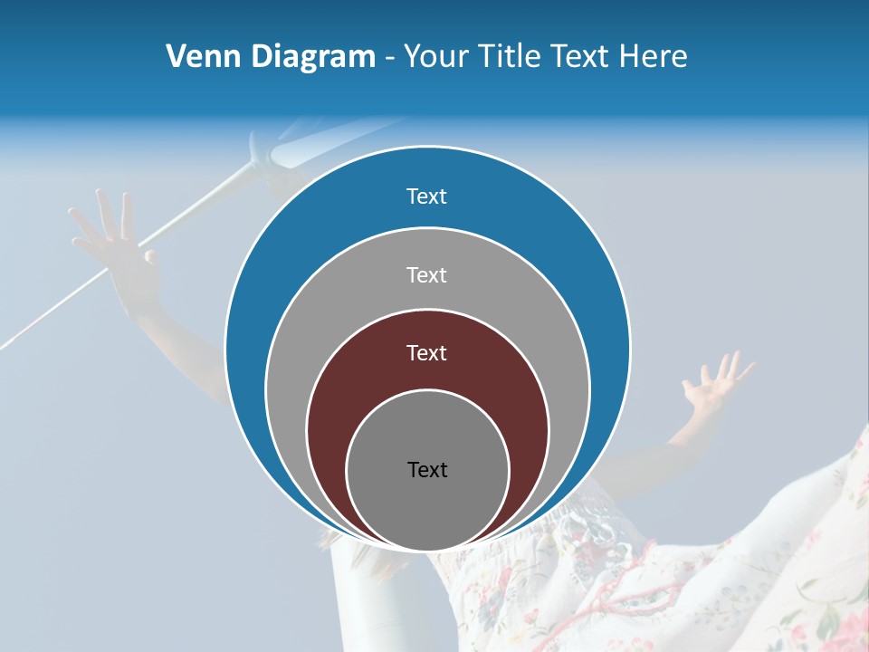 Child Near The Windmill PowerPoint Template