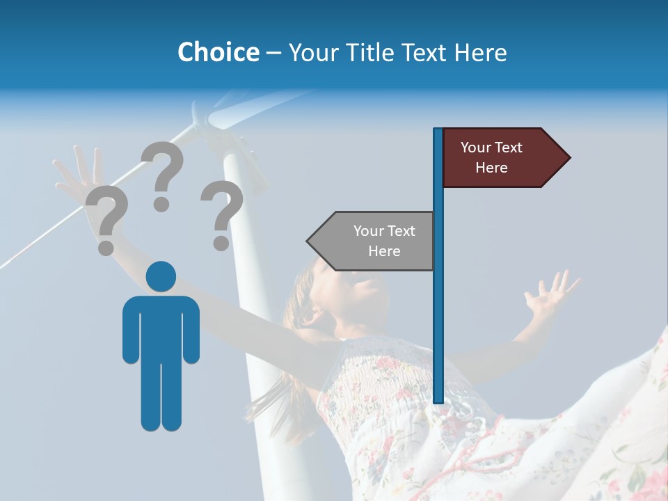 Child Near The Windmill PowerPoint Template