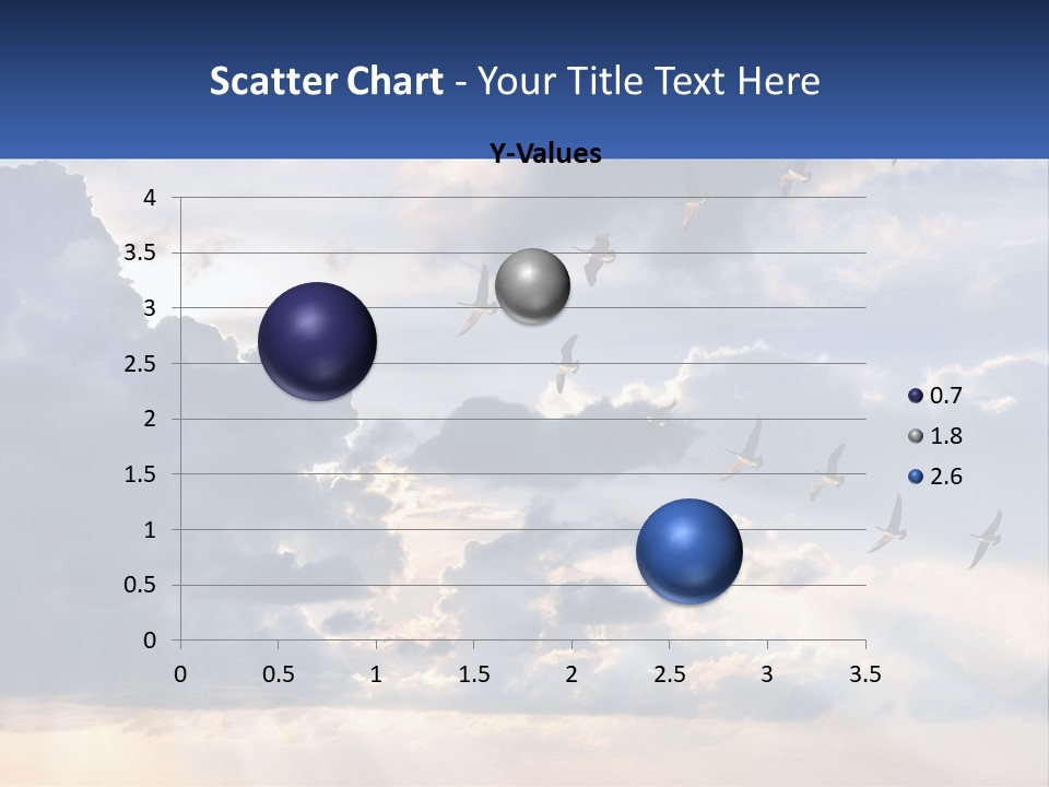 Birds In The Form Of A Key In The Sky PowerPoint Template
