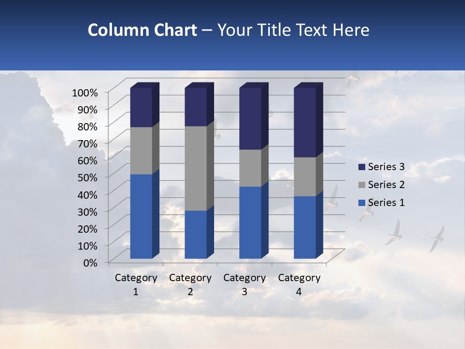 Birds In The Form Of A Key In The Sky PowerPoint Template
