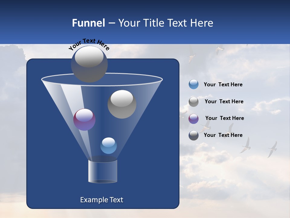 Birds In The Form Of A Key In The Sky PowerPoint Template