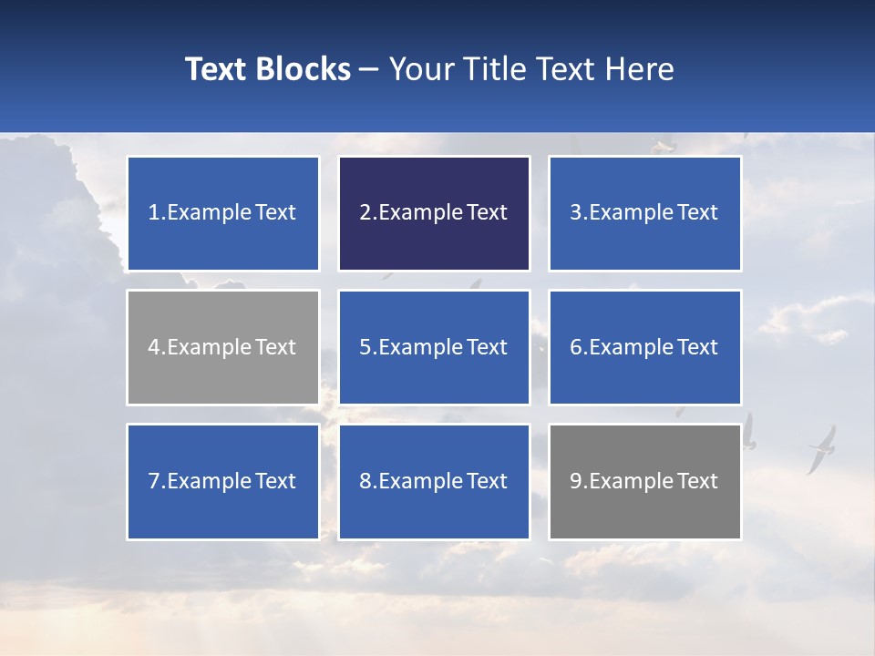 Birds In The Form Of A Key In The Sky PowerPoint Template