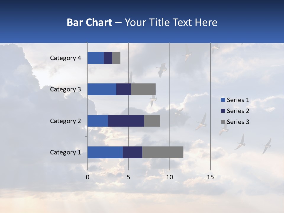Birds In The Form Of A Key In The Sky PowerPoint Template