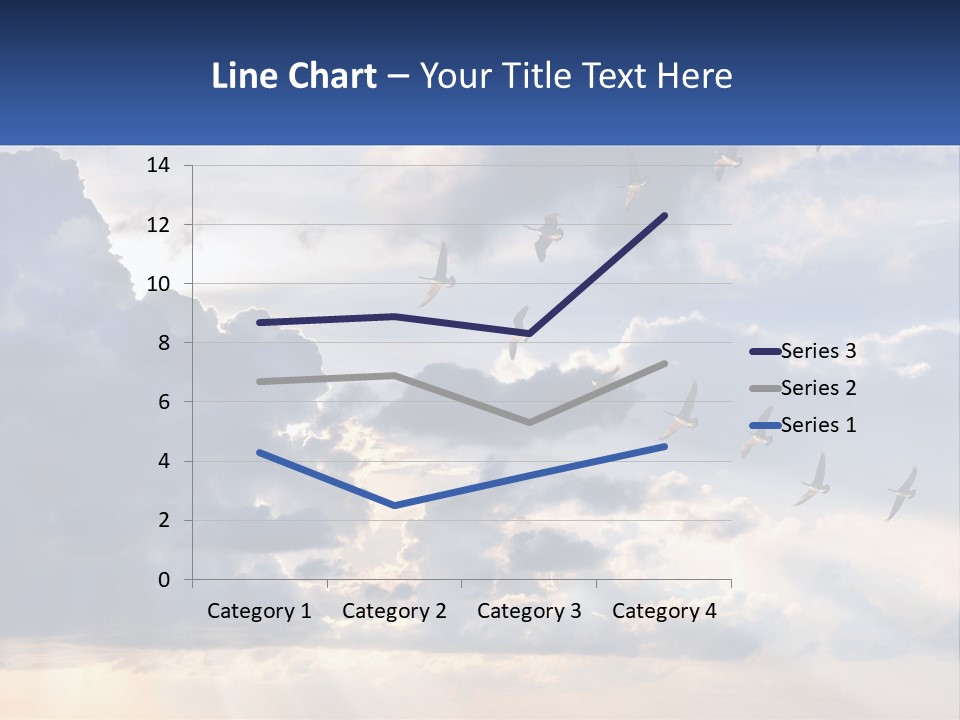 Birds In The Form Of A Key In The Sky PowerPoint Template