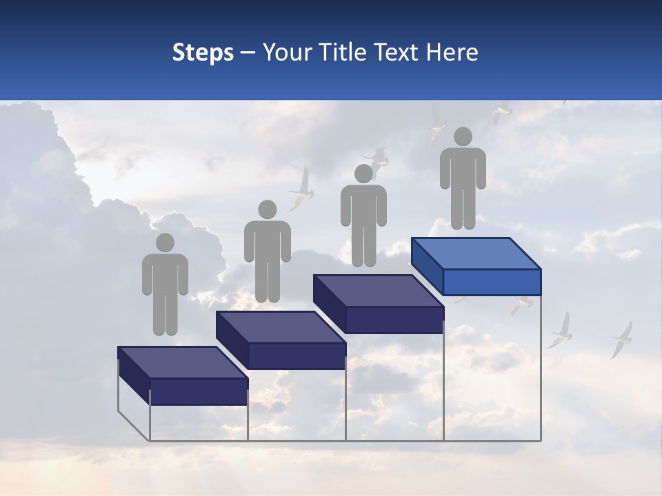 Birds In The Form Of A Key In The Sky PowerPoint Template