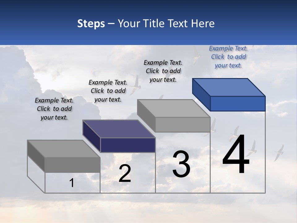 Birds In The Form Of A Key In The Sky PowerPoint Template