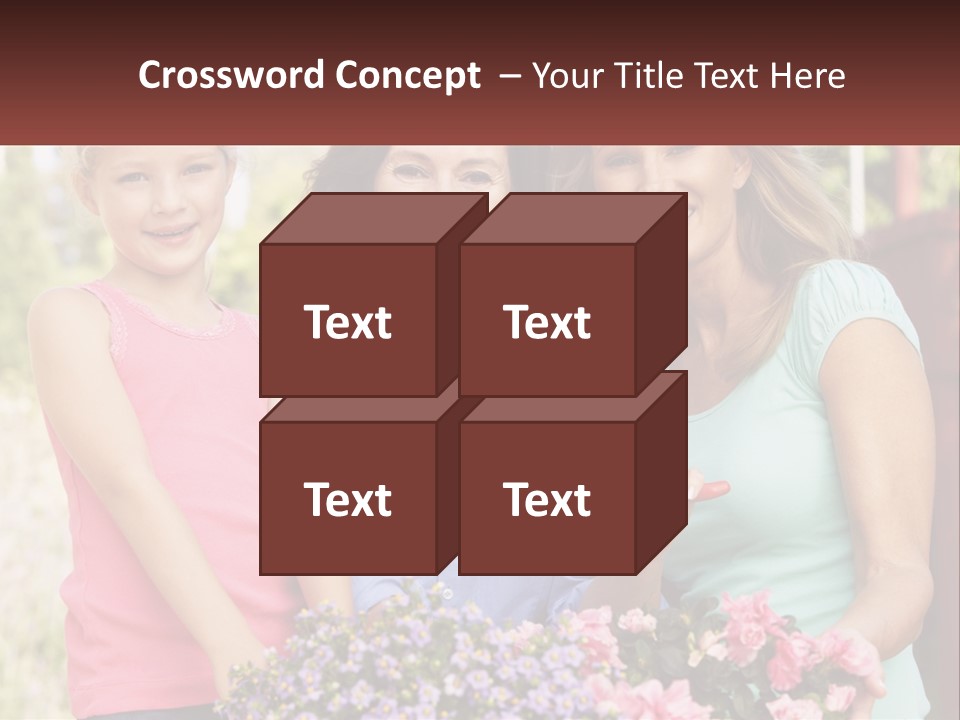 Grandmother, Mother And Child PowerPoint Template