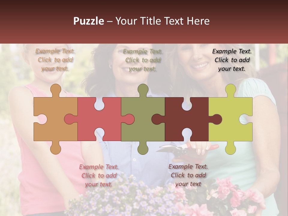 Grandmother, Mother And Child PowerPoint Template