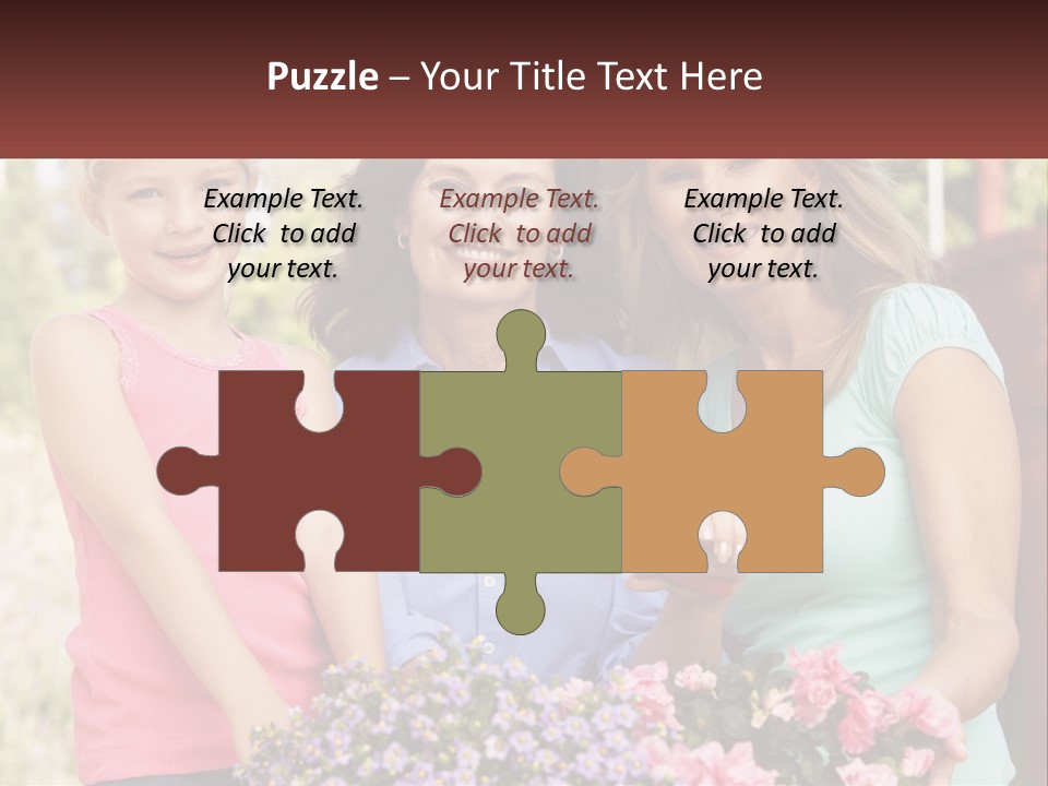 Grandmother, Mother And Child PowerPoint Template