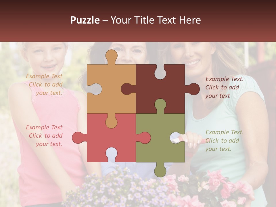 Grandmother, Mother And Child PowerPoint Template