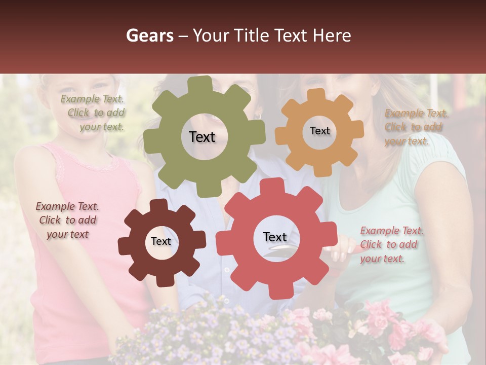 Grandmother, Mother And Child PowerPoint Template