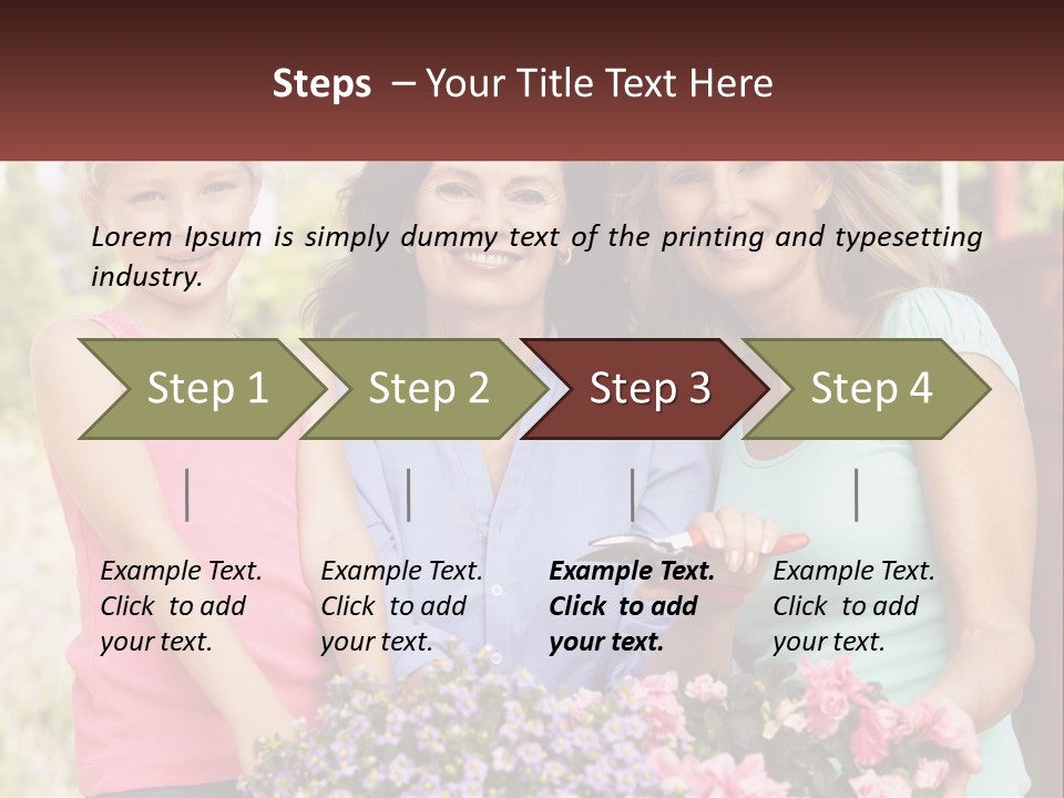 Grandmother, Mother And Child PowerPoint Template