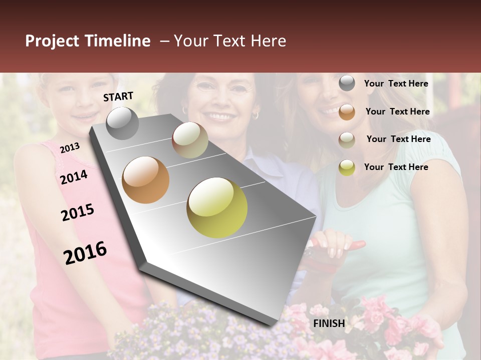Grandmother, Mother And Child PowerPoint Template
