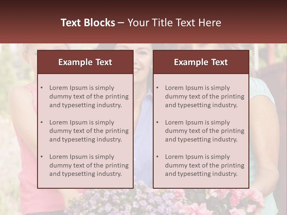 Grandmother, Mother And Child PowerPoint Template