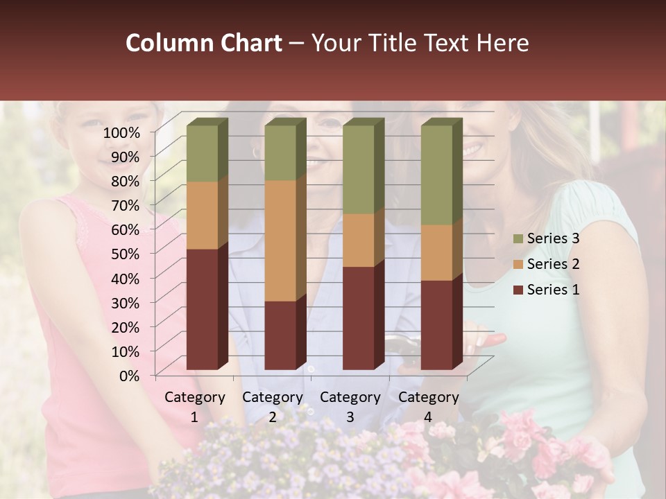 Grandmother, Mother And Child PowerPoint Template