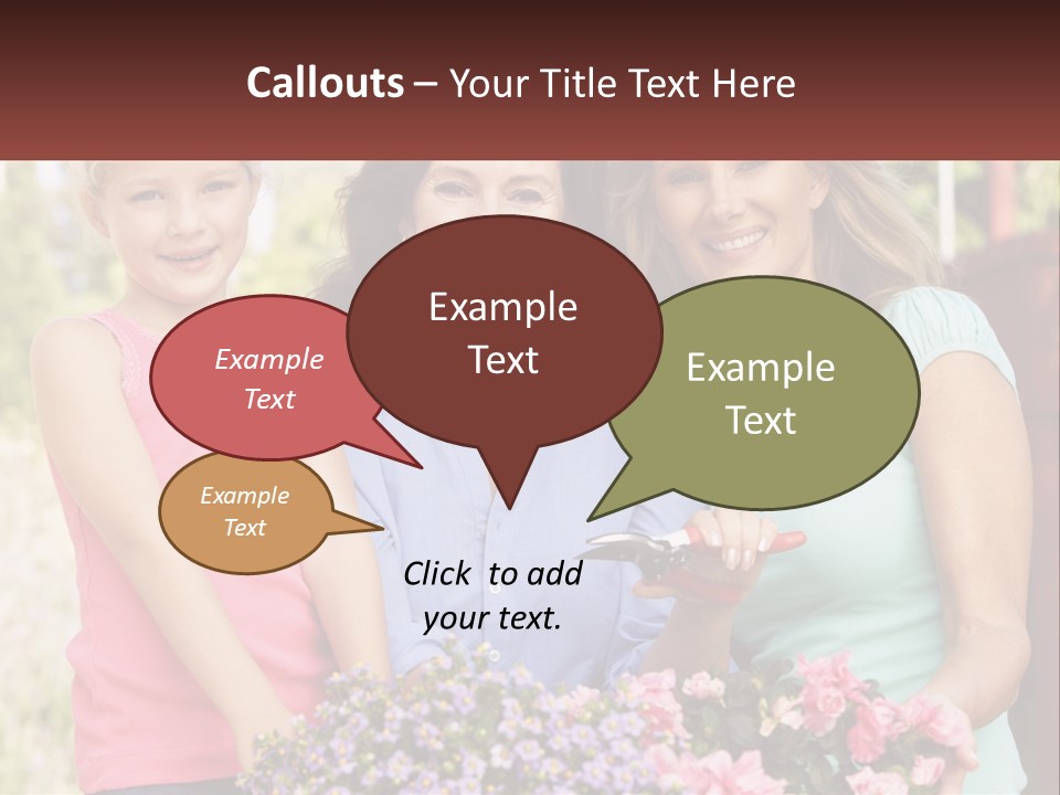 Grandmother, Mother And Child PowerPoint Template