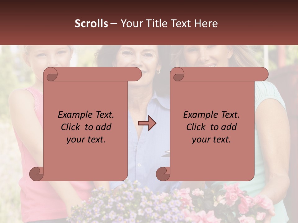 Grandmother, Mother And Child PowerPoint Template