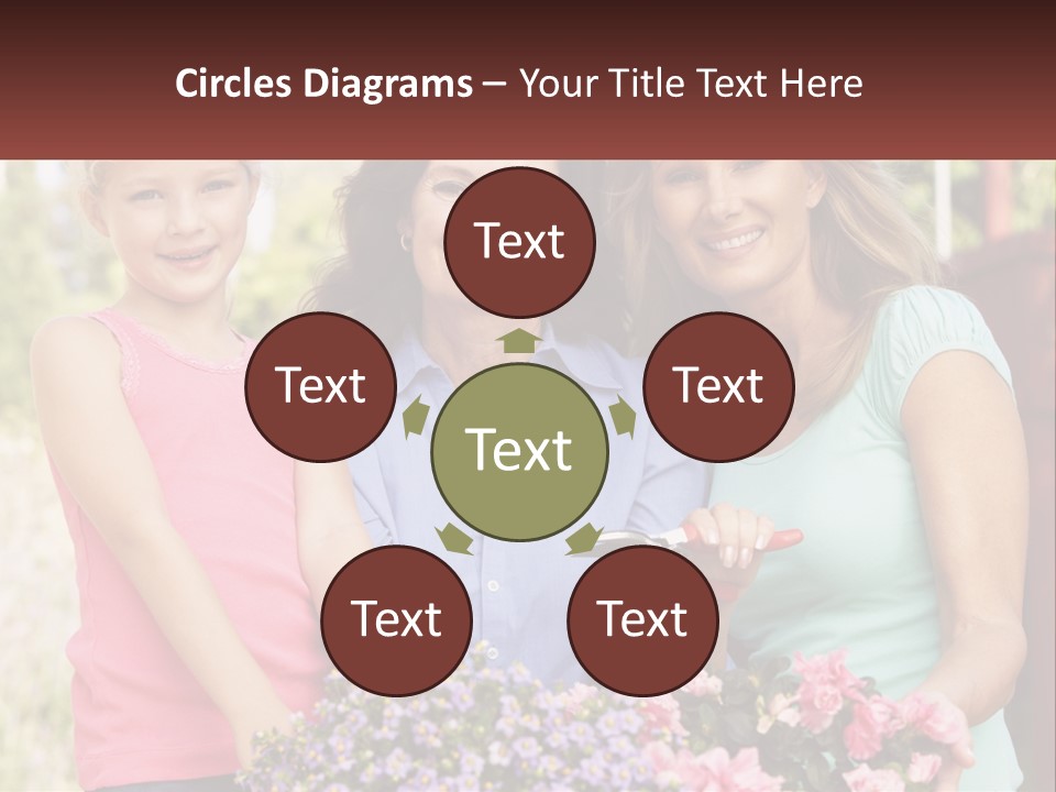 Grandmother, Mother And Child PowerPoint Template