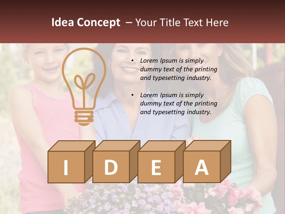 Grandmother, Mother And Child PowerPoint Template