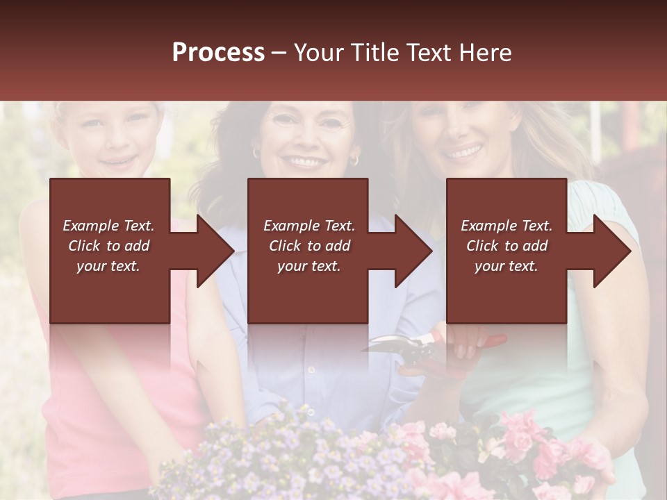 Grandmother, Mother And Child PowerPoint Template