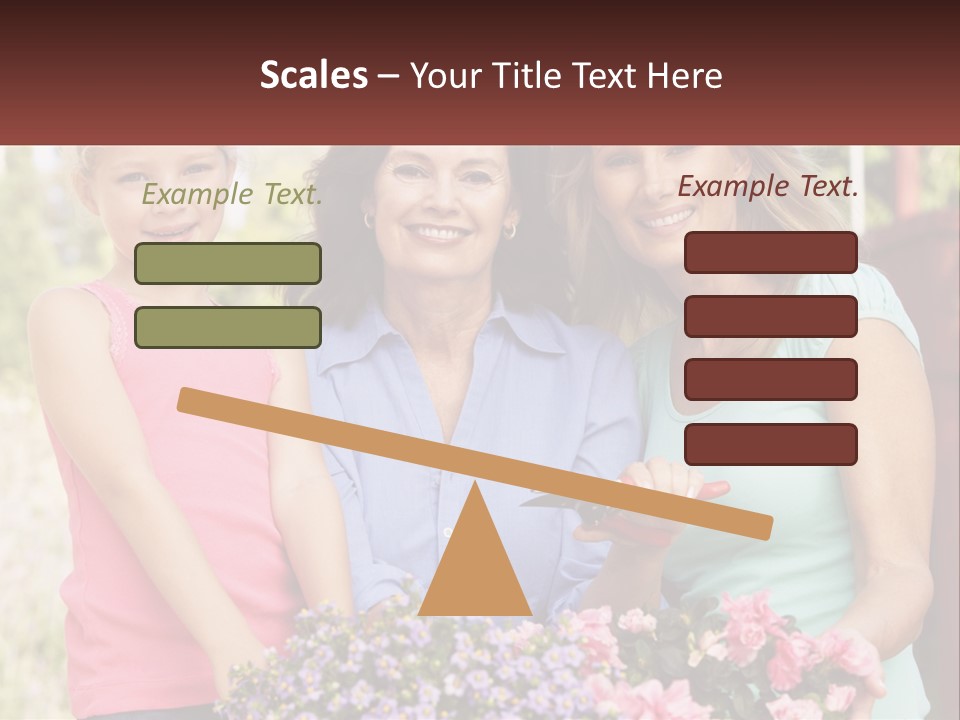 Grandmother, Mother And Child PowerPoint Template