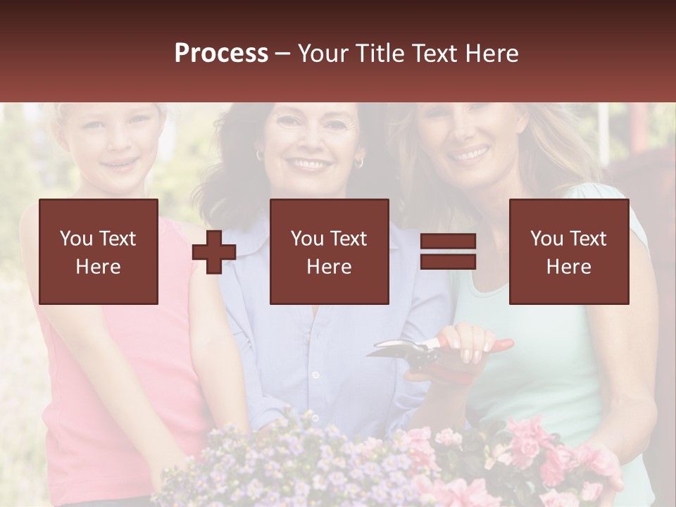 Grandmother, Mother And Child PowerPoint Template