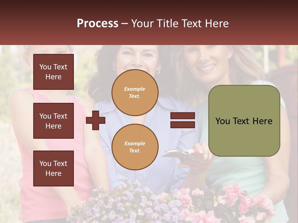 Grandmother, Mother And Child PowerPoint Template