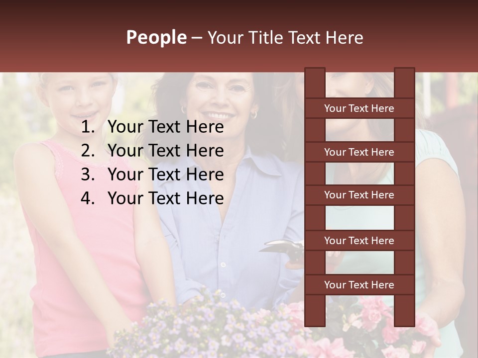 Grandmother, Mother And Child PowerPoint Template