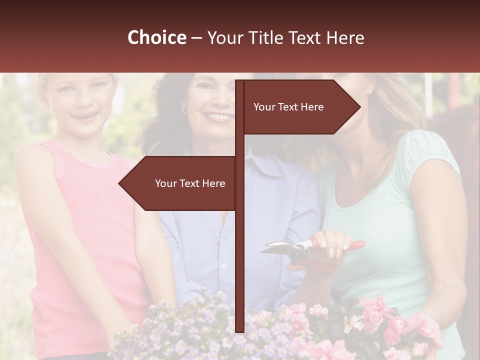 Grandmother, Mother And Child PowerPoint Template
