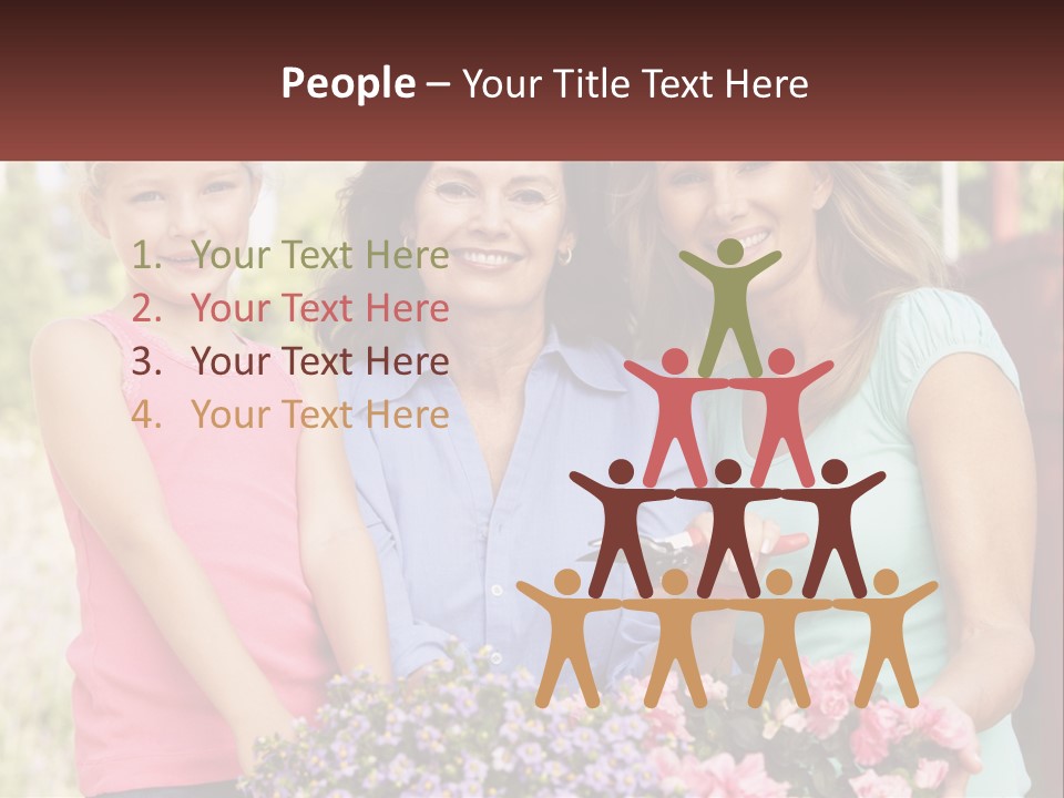 Grandmother, Mother And Child PowerPoint Template